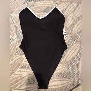 NWT. M. Black One Piece Swimsuit